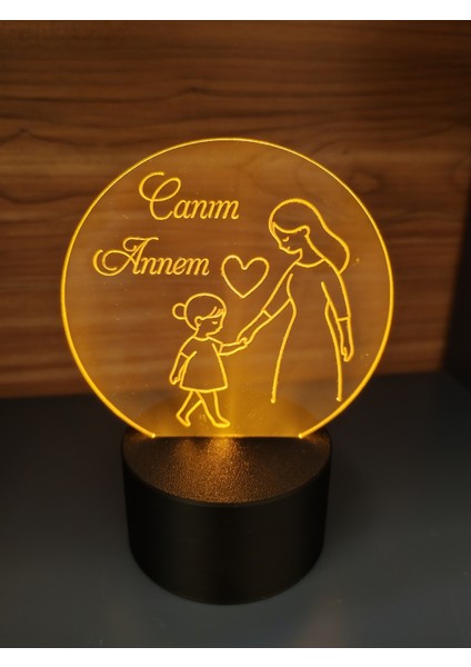 Anneler Günü Anne Kız Masa Lambası ( Pilli ) fırsatları