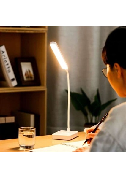 Ince Uzun Usbli Dokunmatik 3 Kademeli 360 Derece Özel Göz Korumalı LED Lityum Masa Lambası (494 fiyatları