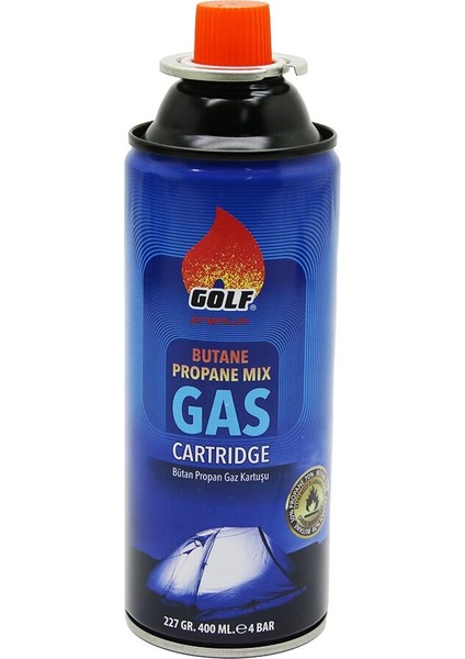 Golf Gas Premium Butane Propane Mıx Uzun Gaz Kartuşu 227GR/400ML (4887)