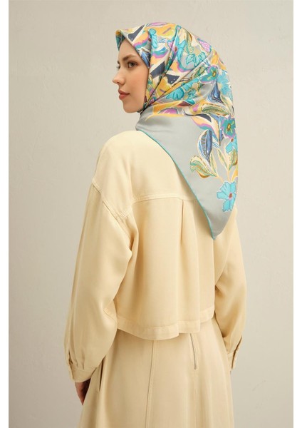 Çiçek Desenli Saf Ipek Sura Eşarp 9332D 80 fiyatları