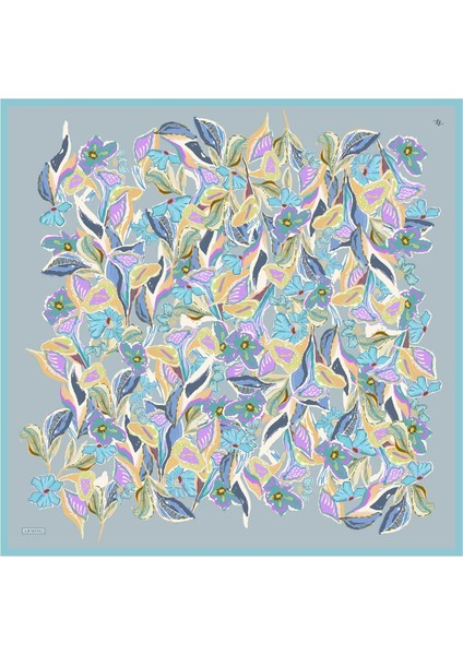 Çiçek Desenli Saf Ipek Sura Eşarp 9332D 80 modelleri