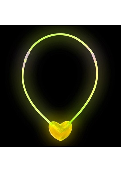 Karanlıkta Yanan Glow Kalp Şekilli Kolye 6 Adet fırsatları
