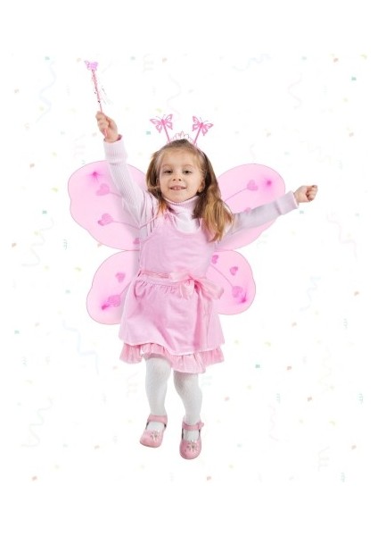 Toz Pembe Kelebek Kanadı Tacı ve Sopası fiyatları