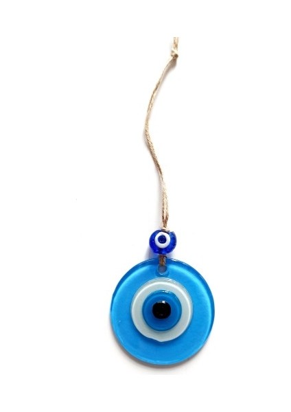 Nazar Boncuklu Bebek Mavisi Renginde Mini Duvar Süsü Dekoratif Hediyelik Cam Eşya fiyatları