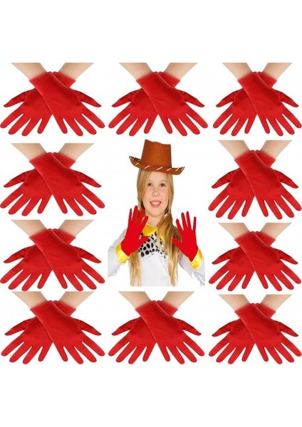 Kırmızı Bando Eldiveni Seti 10 Çift (20 Adet)