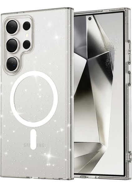Samsung Galaxy S23 Ultra Kılıf Star Magsafe Uyumlu Kapak - Şeffaf