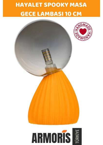 Yeni Handmade Dekoratif Şık Biyobozunur Plastik 10CM Dimmer Kablolu Hayalet Spooky Masa Gece Lambası