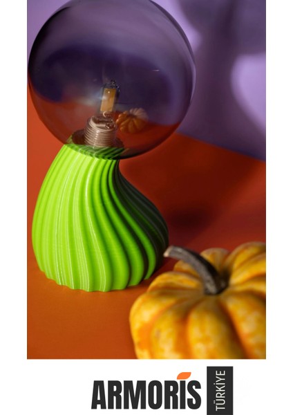 Yeni Handmade Dekoratif Şık Biyobozunur Plastik 10CM Dimmer Kablolu Hayalet Spooky Masa Gece Lambası fırsatları