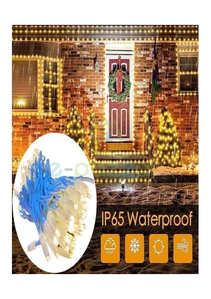 10M 100 LED IP65 Dış Mekan LED Işık Beyaz Kablo modelleri