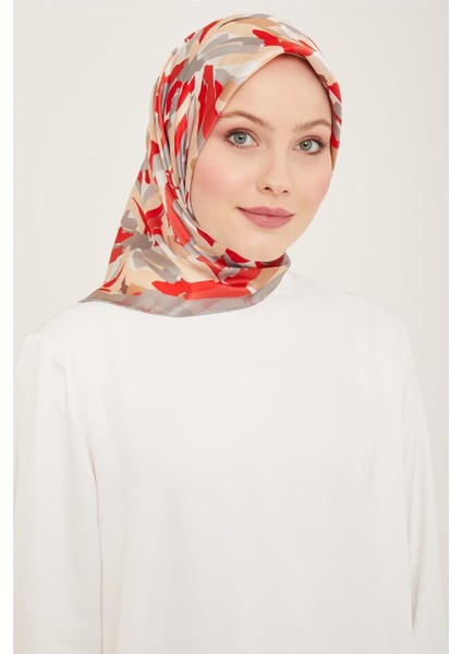 Çiçek Desenli Sura Ipek Eşarp 24YA9140 51 05