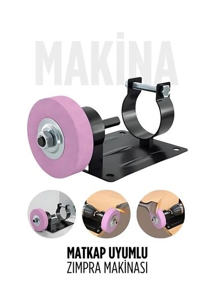 Matkap Uyumlu Taşlama Zımpara Makinası Spiral Taşlama ve Ahşap Metal