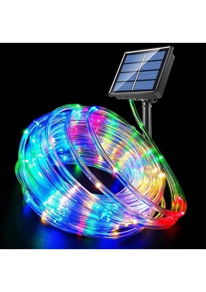 10 Metre 100 LED Solar Rgb Işık Şeffaf Kablolu