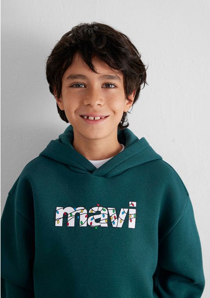 Yılbaşı Temalı Yeşil Sweatshirt 6S10178-71932 modelleri