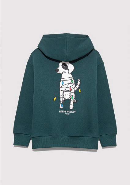 Yılbaşı Temalı Yeşil Sweatshirt 6S10178-71932 indirimleri