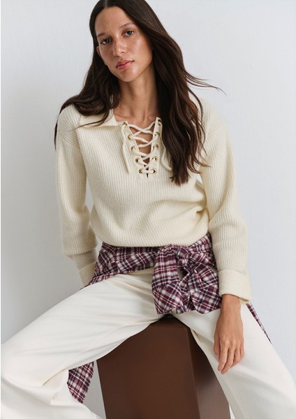 Paloma Ekru Gabardin Pantolon 1010114-91330 modelleri