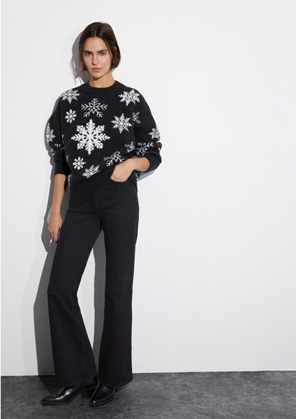 Yılbaşı Temalı Siyah Kazak 1710861-900 fiyatları