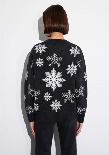 Yılbaşı Temalı Siyah Kazak 1710861-900 indirimleri