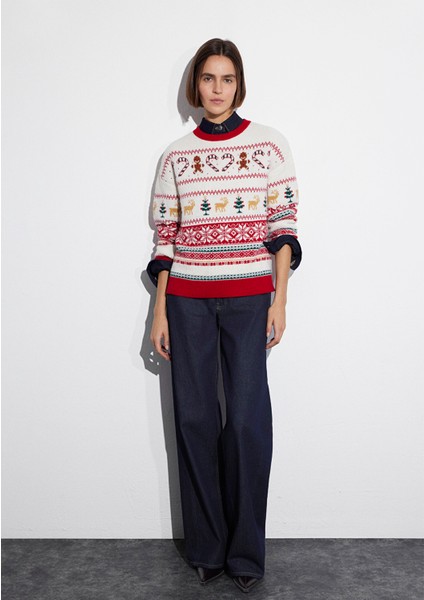 Yılbaşı Temalı Ekru Kazak 1710863-70057 fiyatları