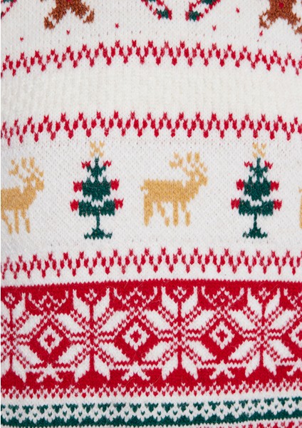 Yılbaşı Temalı Ekru Kazak 1710863-70057