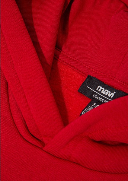 Yılbaşı Temalı Kırmızı Sweatshirt 6S10177-70390 indirimleri