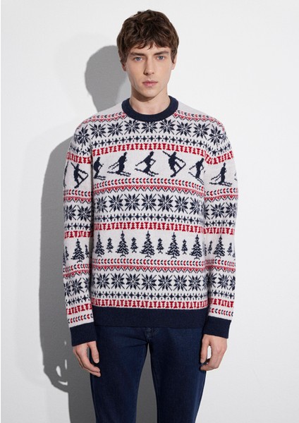 Yılbaşı Temalı Ekru Kazak 0710401-70057 fırsatları