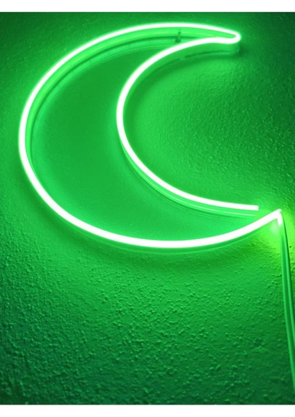 Ay Neon LED Dekoratif Aydınlatma Yeşil fırsatları