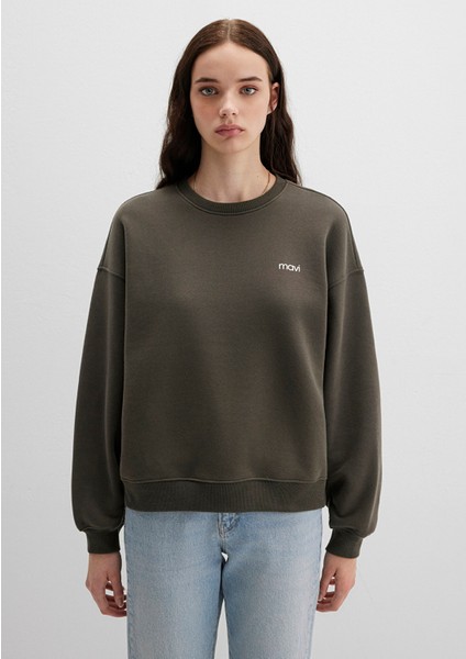 Mavi Logo Baskılı Haki Sweatshirt 1S10490-71553 modelleri