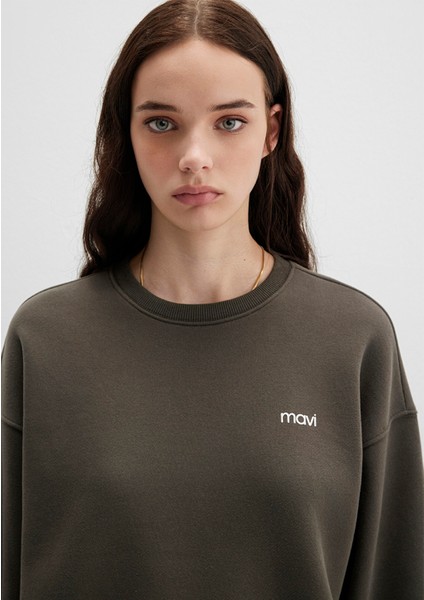 Mavi Logo Baskılı Haki Sweatshirt 1S10490-71553 indirimleri