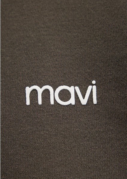 Mavi Logo Baskılı Haki Sweatshirt 1S10490-71553