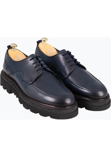 Erkek Bağcıklı Eva Taban Deri Ayakkabı Lacivert fiyatları