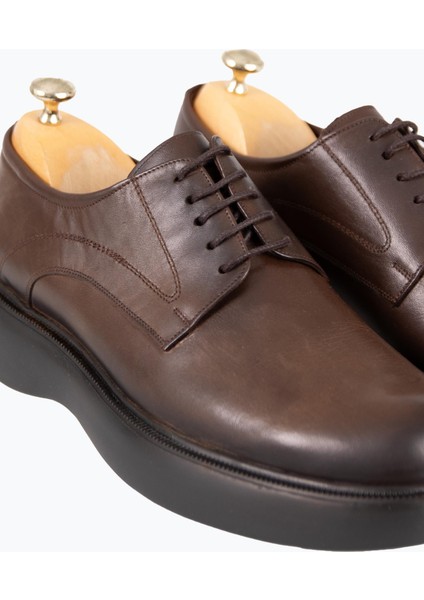 Bağcıklı Yüksek Taban Ayakkabı Kahverengi modelleri