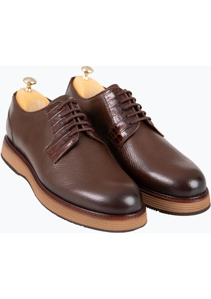 Erkek Bağcıklı Eva Taban Ayakkabı Kahverengi fiyatları