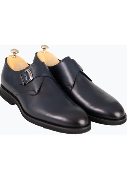 Erkek Klasik Ayakkabı Tokalı Deri Eva Taban Lacivert fiyatları
