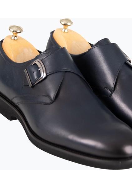 Erkek Klasik Ayakkabı Tokalı Deri Eva Taban Lacivert modelleri