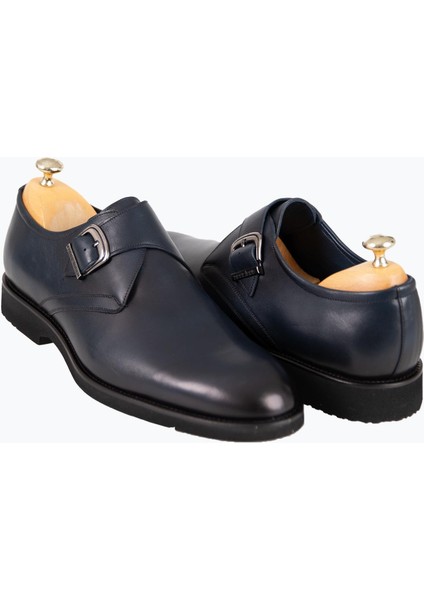 Erkek Klasik Ayakkabı Tokalı Deri Eva Taban Lacivert fırsatları