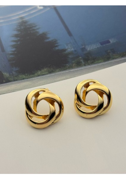 3'lü Küpe Seti Altın Kaplama Küpe Seti 3'lü Yıldız-Kalp-Sarmal Küpe Seti indirimleri