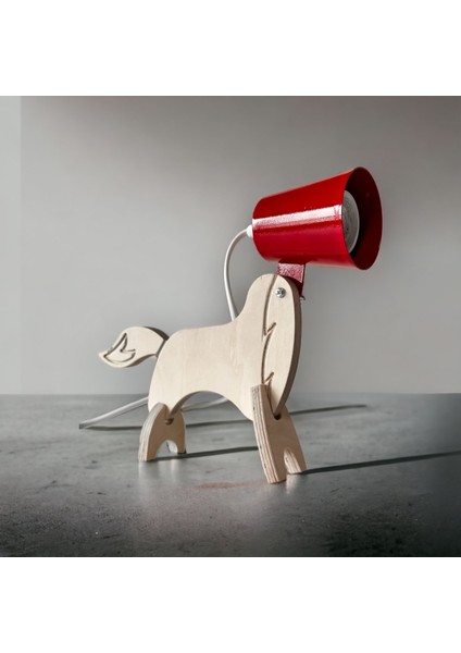 Ahşap Masa Lambası, Köpek, Çocuk Odası Aydınlatma, Dekoratif Masa Aydınlatma fiyatları