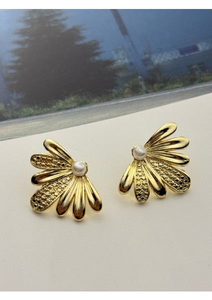 3'lü Küpe Seti Altın Kaplama Küpe Seti Fiyonk-Çiçek-Halka Küpe Seti fırsatları