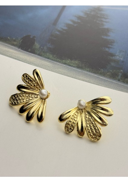 3'lü Küpe Seti Altın Kaplama Küpe Seti Fiyonk-Çiçek-Halka Küpe Seti indirimleri