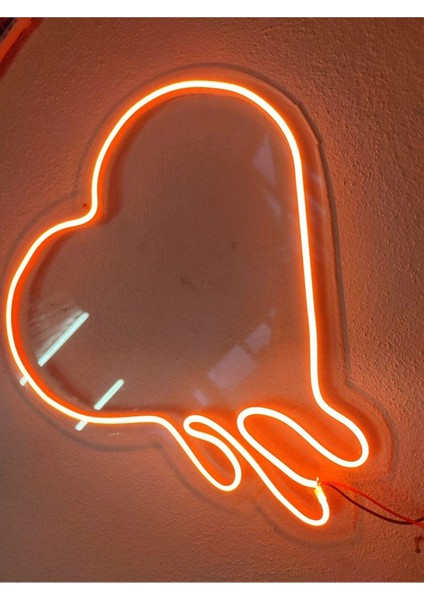 Kalp Neon LED Dekoratif Aydınlatma Turuncu modelleri