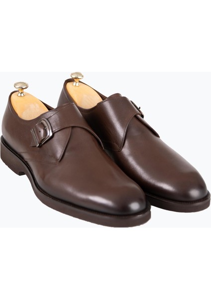 Erkek Klasik Ayakkabı Tokalı Deri Eva Taban Kahverengi fiyatları