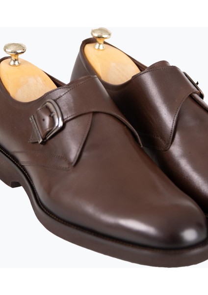 Erkek Klasik Ayakkabı Tokalı Deri Eva Taban Kahverengi modelleri
