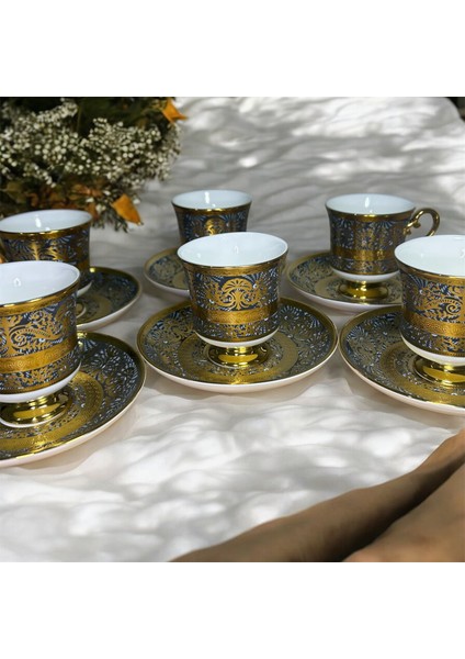 Porselen Ayaklı Fincan Takımı 6lı 90 cc (RSY-232)