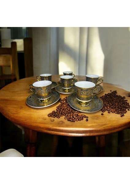 Porselen Ayaklı Fincan Takımı 6lı 90 cc (RSY-232)