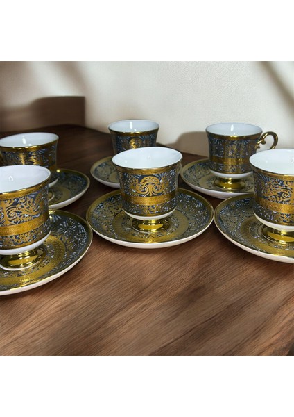 Porselen Ayaklı Fincan Takımı 6lı 90 cc (RSY-232)