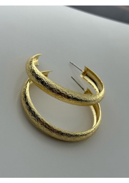 Halka Küpe Desenli Halka Küpe Altın Kaplama Küpe Kararmaz fiyatları