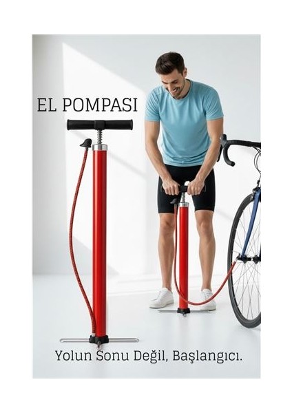 El Pompası Bisiklet Scooter Motosiklet Lastik Şişirici Profesyonel Şişirme