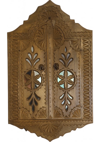 El Oyması Desenli Ahşap Kapaklı Duvar Aynası modelleri