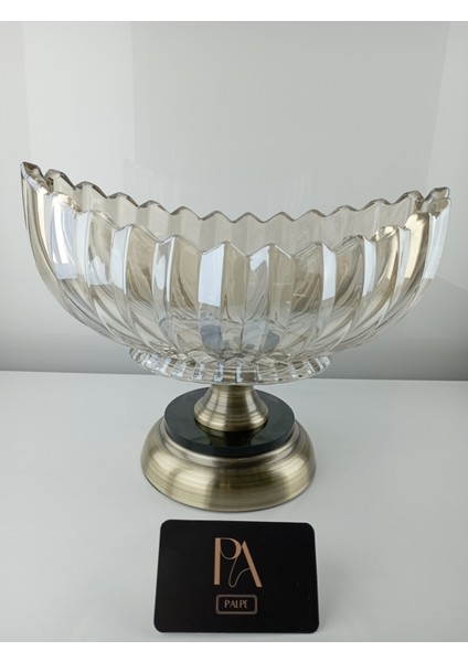 Kristal Gondol Şekerlik Sunumluk Söz Nişan Kız Isteme Çikolatalık Dekoratif Obje Biblo Süs Eşya