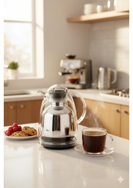 1 Lt Akrilik Şeffaf Çay Termosu 12 Saat Sıcak 24 Saat Soğuk modelleri